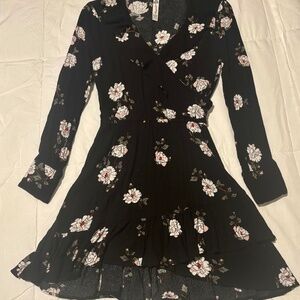 Black floral dress